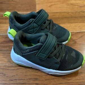 Cat & Jack Olive and lime green/camo sneaker